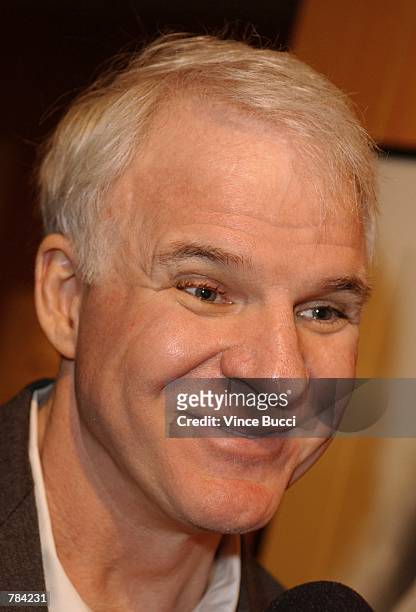Actor Steve Martin attends a 20th anniversary screening of the film "Pennies From Heaven" December 14, 2001 at the Academy of Motion Pictures Arts...