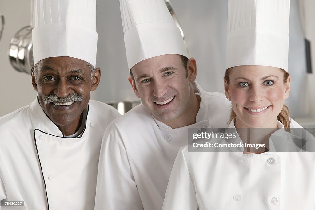 Chefs in kitchen