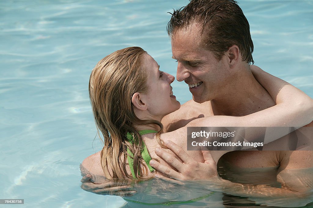 Couple in pool