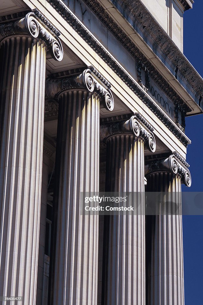 Greek columns on public building