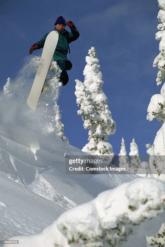 Person snowboarding