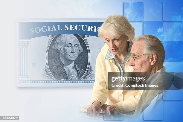 social security concept - social security kaart stockfoto's en -beelden