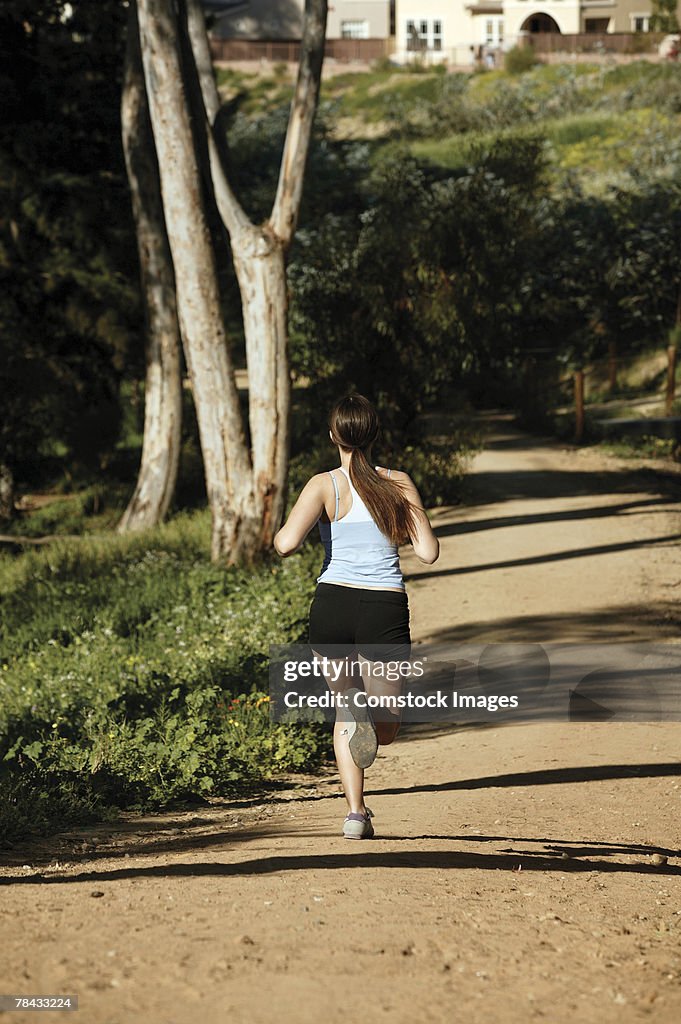 Woman jogging in park