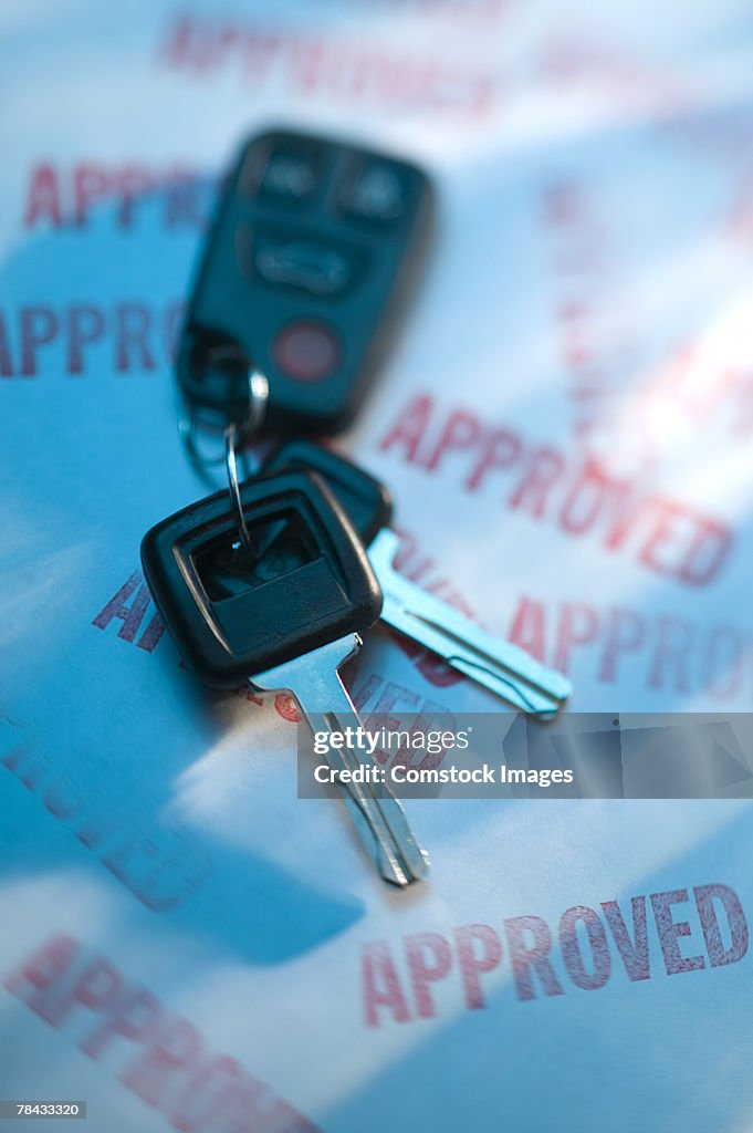 Car keys and approved application