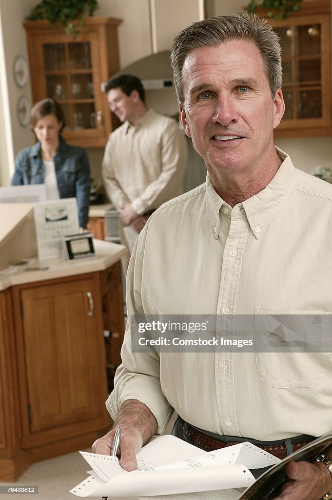 Salesman in home improvement store