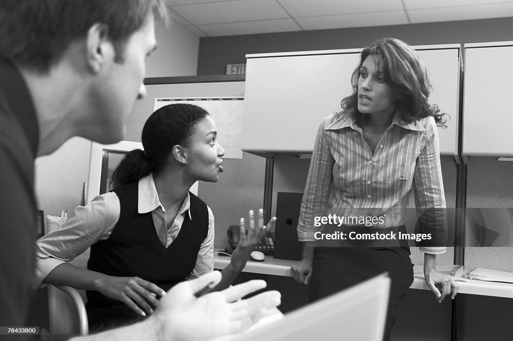 Businesspeople talking in office