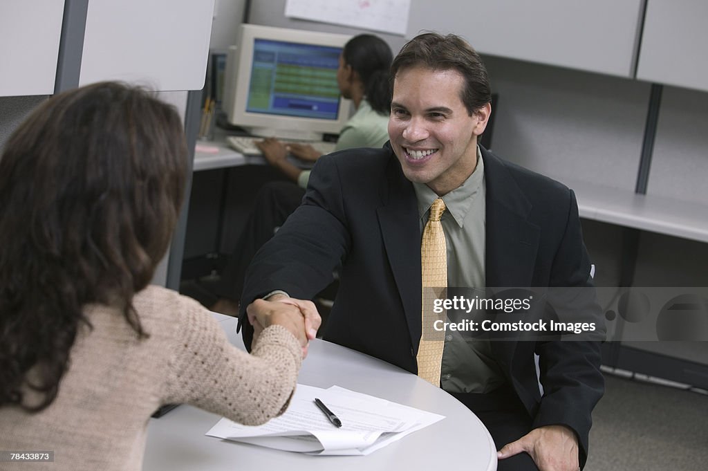 Businesspeople shaking hands