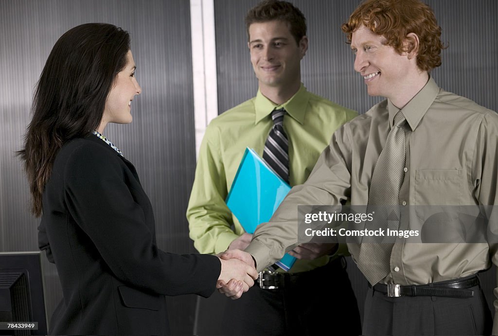 Handshake between business colleagues