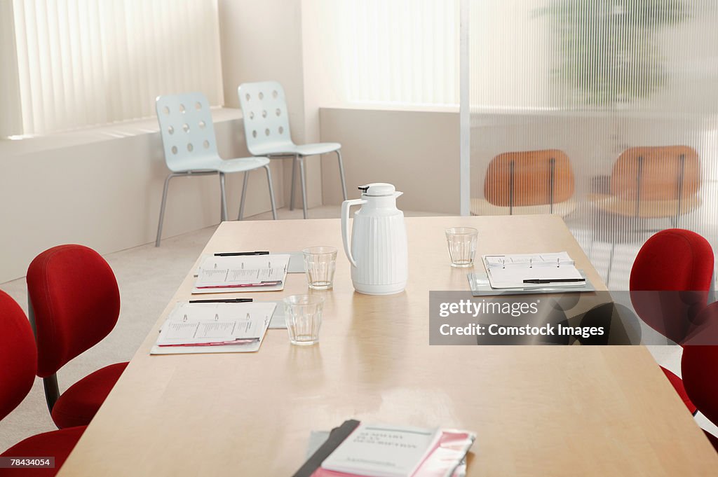 Empty interior of conference room