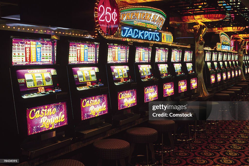 Slot machines in casino