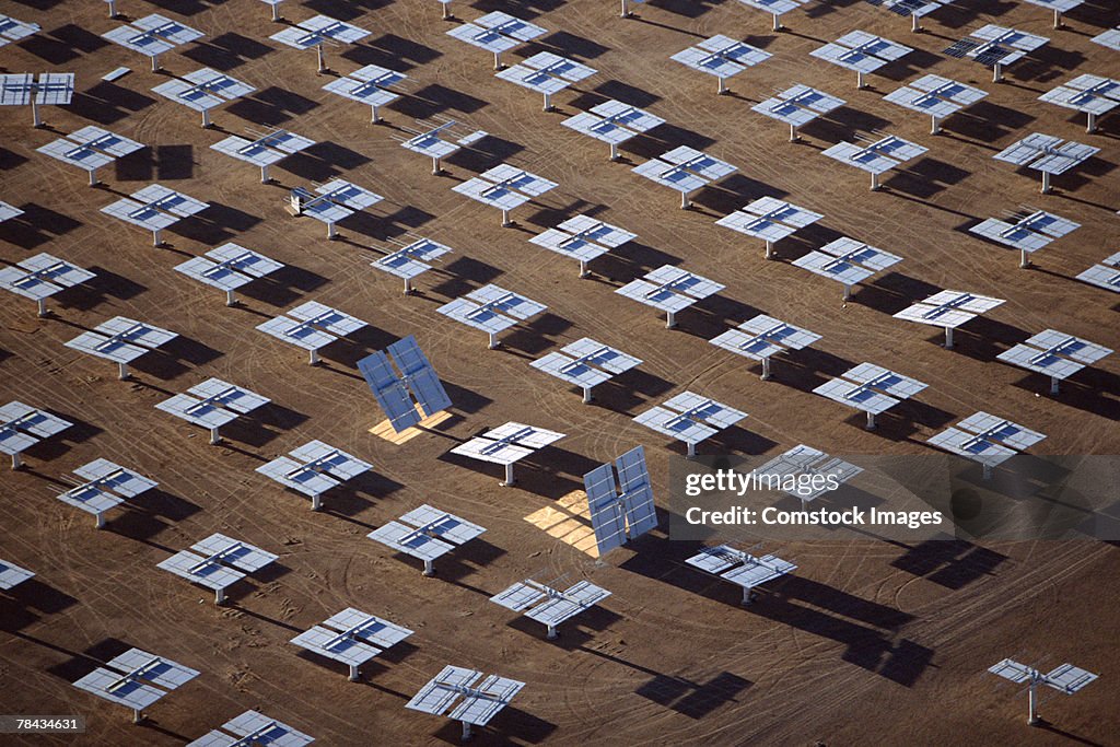 Heliostat mirrors , Daggett , California