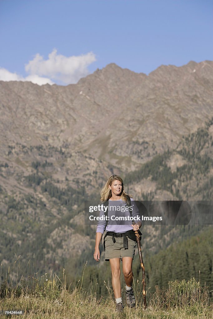 Woman hiking