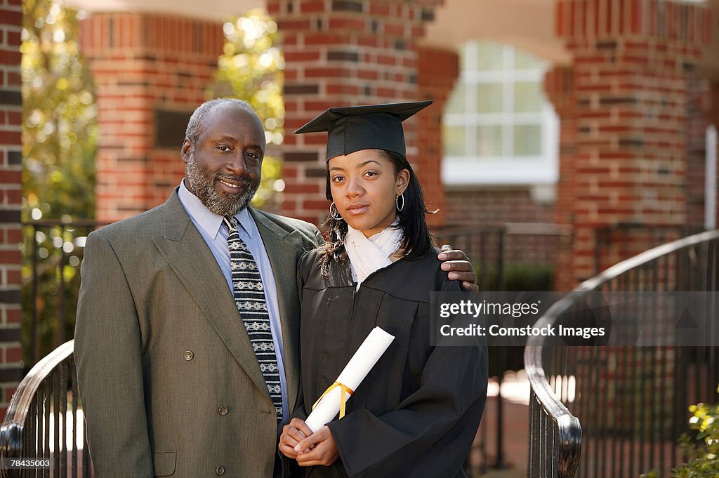 Graduate and father