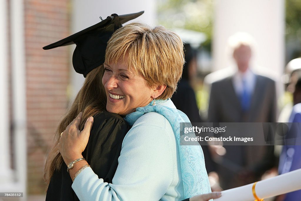 Graduate with mother