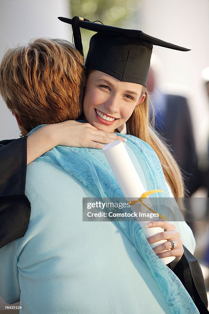 Graduate with mother