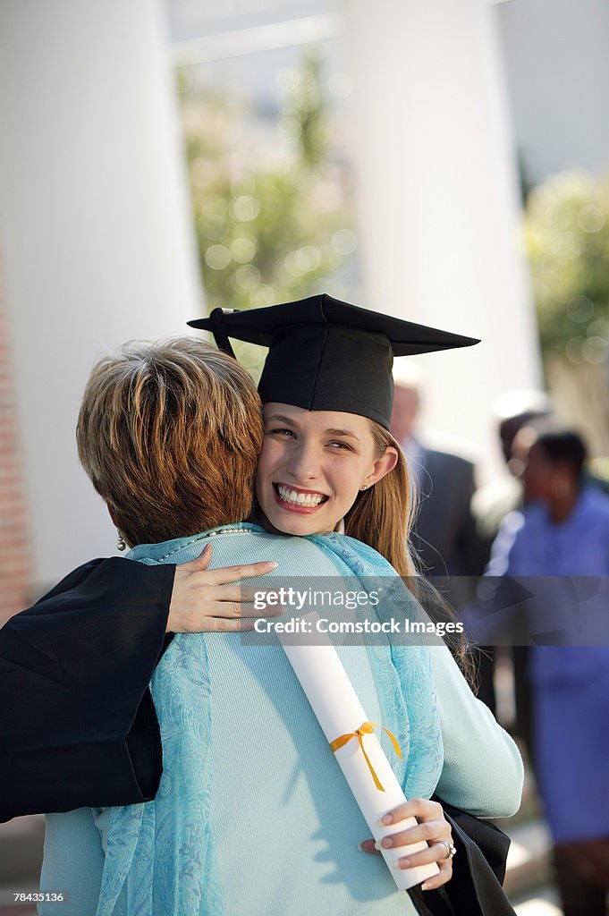 Graduate with mother