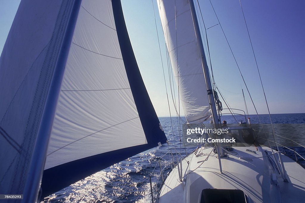 Sailing in Georgian Bay , Lake Huron , Ontario , Canada