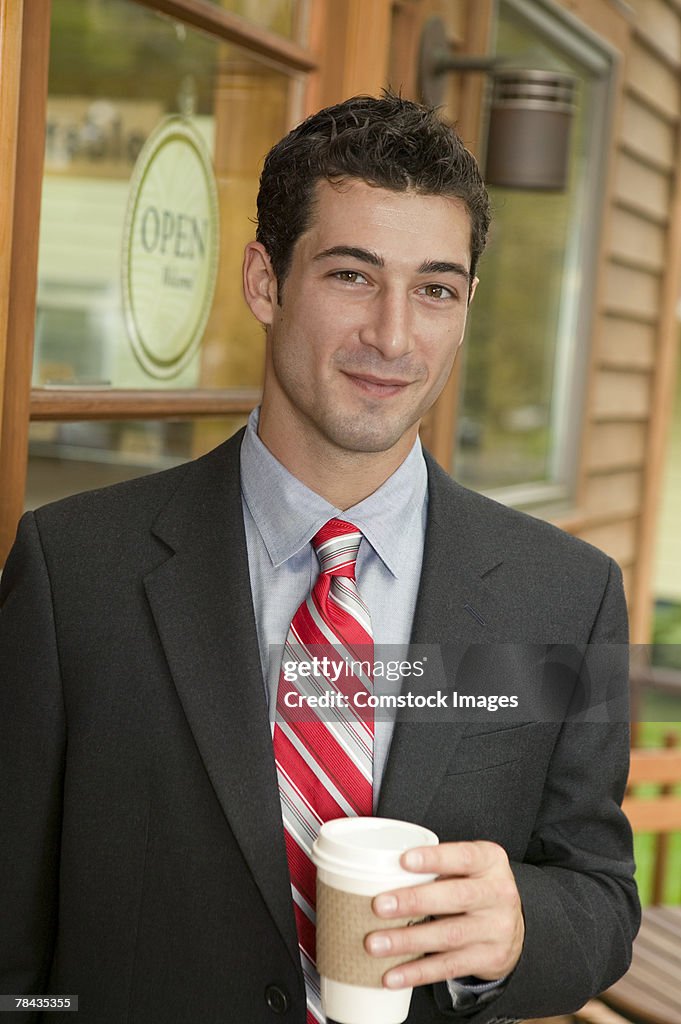 Businessman with coffee