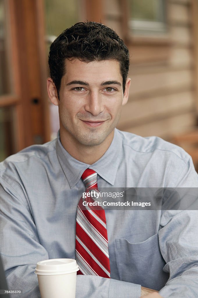 Businessman with coffee