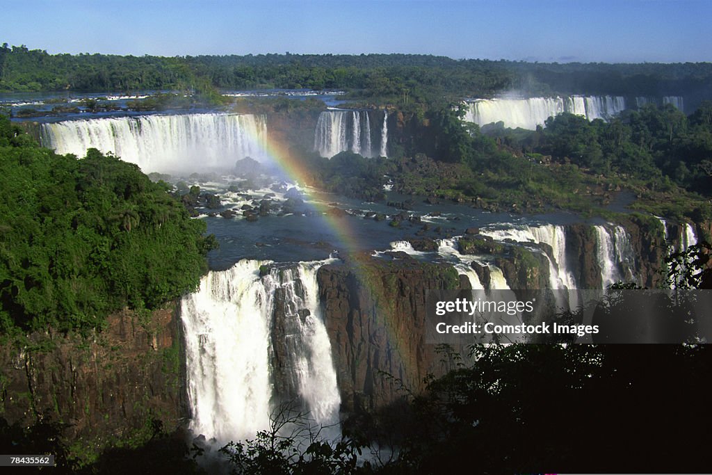 Rainbow over Iguazu Falls , Argentina