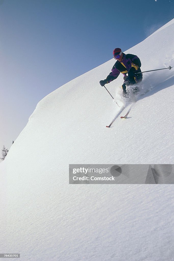 Man skiing in Alberta , Canada