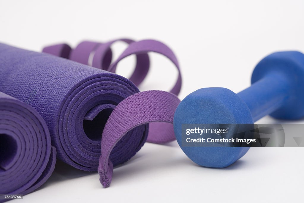 Dumbbell and exercise mats