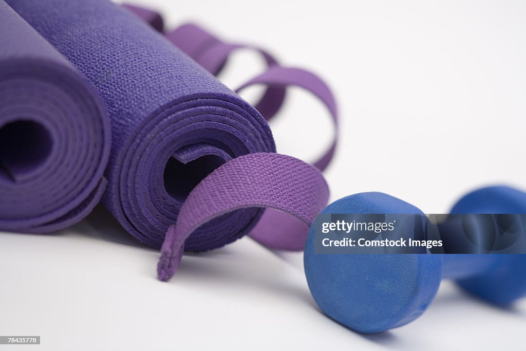 Dumbbell and exercise mats