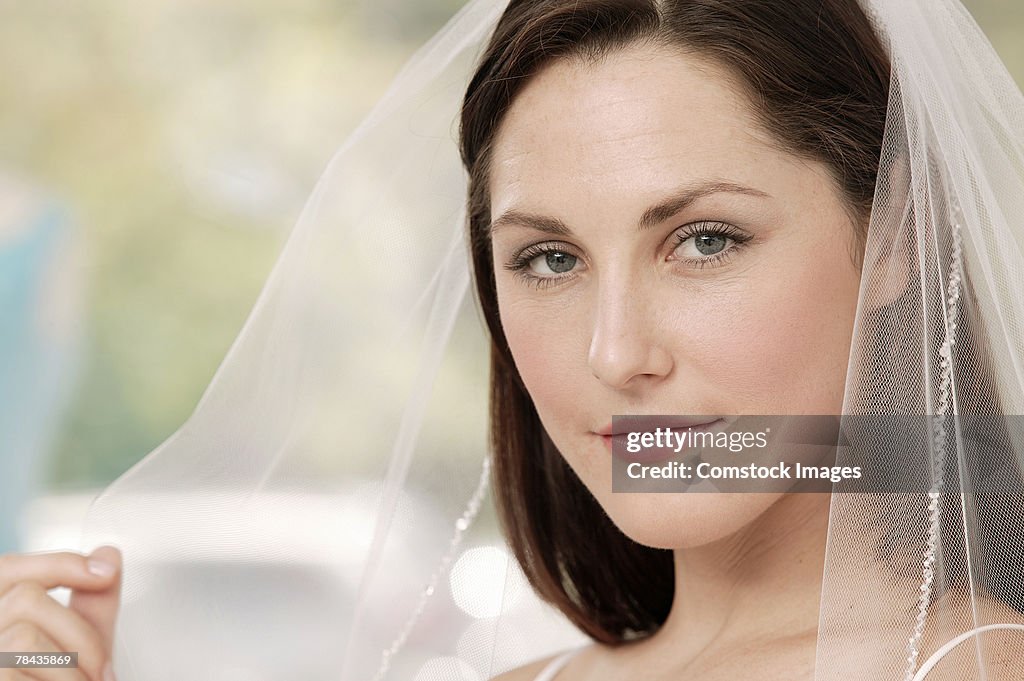 Woman in wedding veil