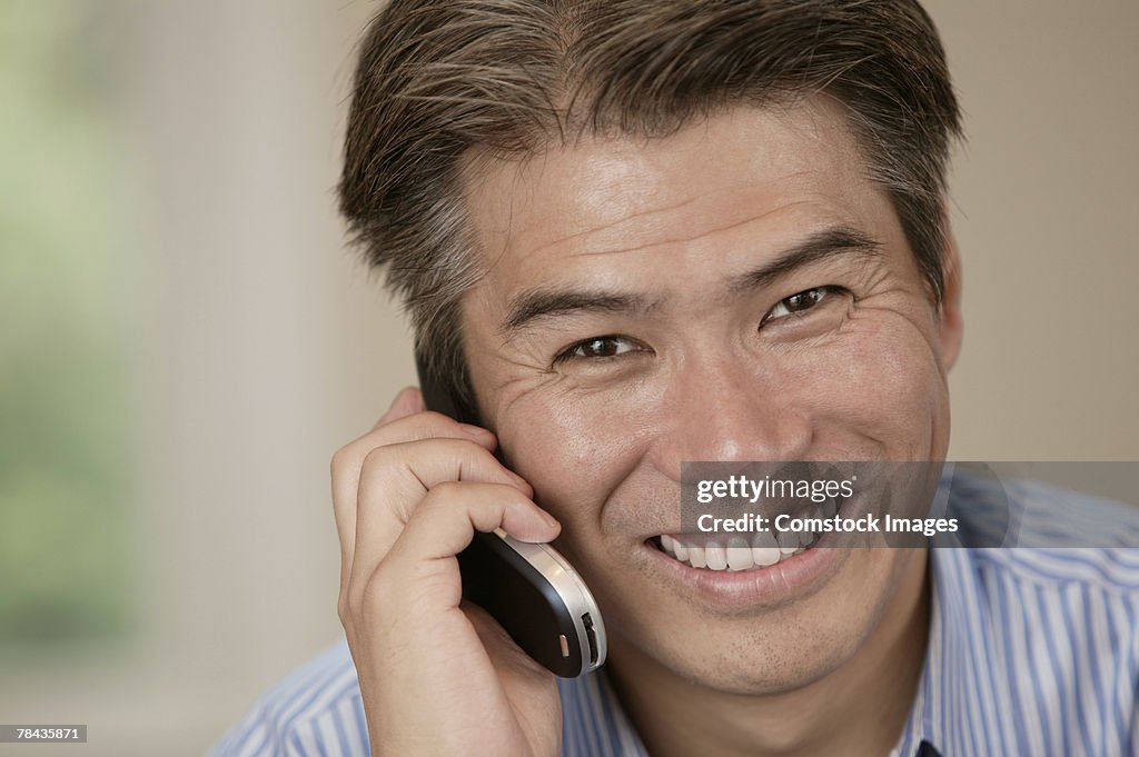 Man talking on cell phone