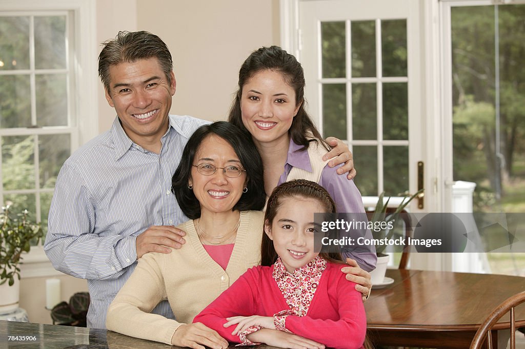 Family with grandmother