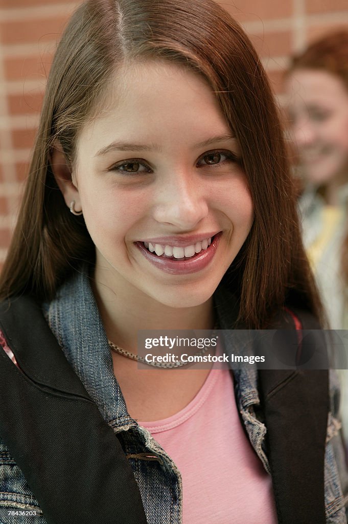 Smiling teenage girl