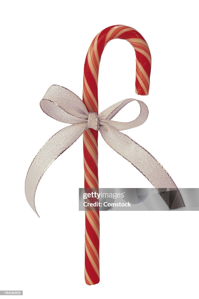 Candy cane with bow