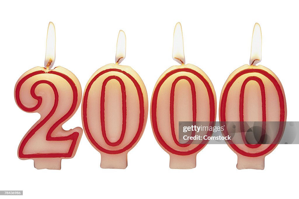 Candles for year 2000