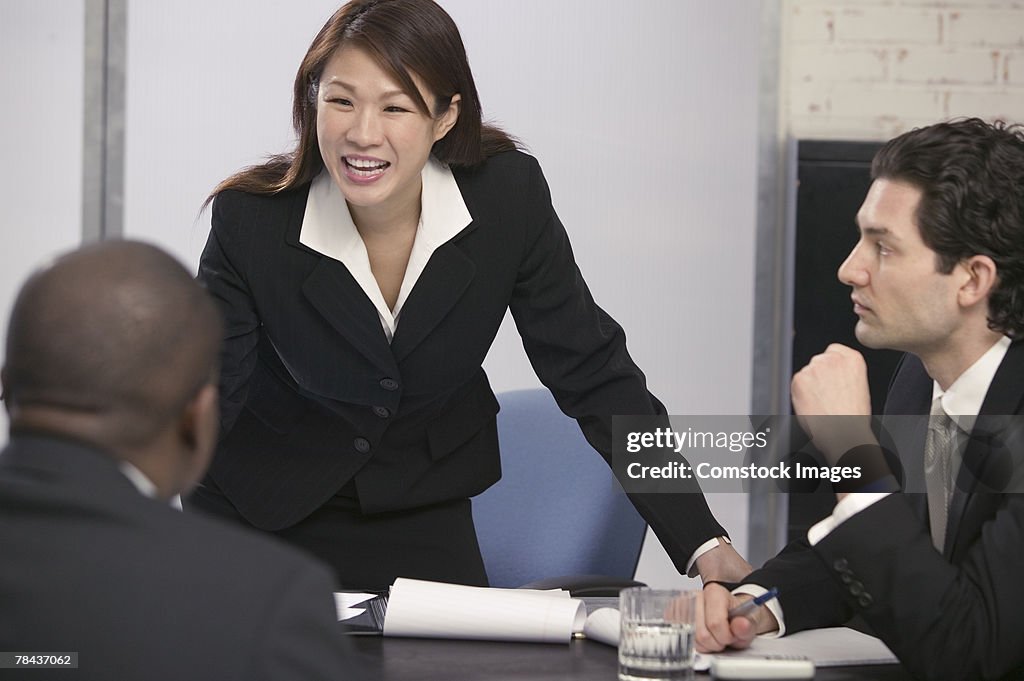 Businesspeople in a meeting