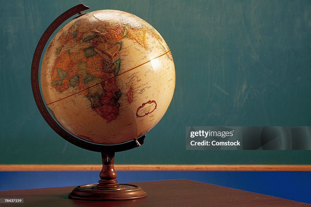 Globe in classroom