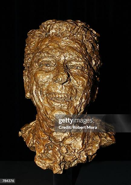 Bronze sculpted Ronald Reagan bust created by artist Robert Berks which was presented by actor Arnold Schwarzenegger and wife Maria Shriver at the...