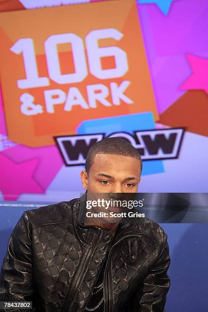 Rapper Bow Wow attends a taping of BET's 106 & Park at the BET Studios on December 12, 2007 in New York City.