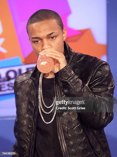 Rapper Bow Wow attends a taping of BET's 106 & Park at the BET Studios on December 12, 2007 in New York City.