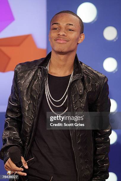 Rapper Bow Wow attends a taping of BET's 106 & Park at the BET Studios on December 12, 2007 in New York City.