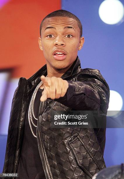 Rapper Bow Wow attends a taping of BET's 106 & Park at the BET Studios on December 12, 2007 in New York City.