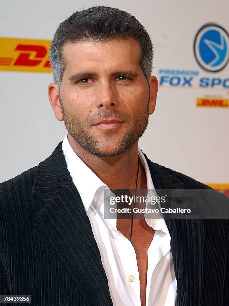 Actor Christian Meier poses at the 5th Annual Premios Fox Sports Awards at the Fillmore Miami Beach at Jackie Gleason Theater December 12, 2007 in...