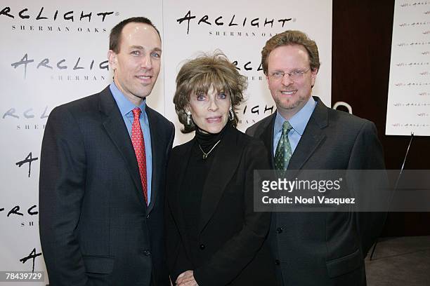 Christopher Foreman, Veronique Peck and Bob Gazzale attends the AFI Arclight Sherman Oaks Ribbon Cutting Ceremony at the ArcLight Sherman Oaks on...