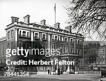 Hertford House on Manchester Square, London, home of the Wallace Collection, circa 1920.