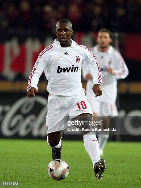 Clarence Seedorf of AC Milan in action during the FIFA Club World Cup semi final match between Urawa Red Diamonds and AC Milan at the International...