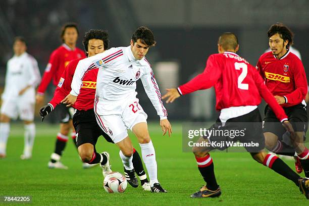 Kaka of AC Milan in action during the FIFA Club World Cup semi final match between Urawa Red Diamonds and AC Milan at the International Stadium...