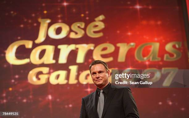Television presenter Axel Bulthaupt co-hosts the final dress rehearsal to the 2007 Jose Carreras Gala December 13, 2007 in Leipzig, Germany. The Jose...