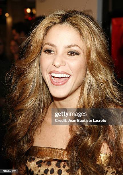 Singer Shakira arrives at the AFI FEST 2007 presented by Audi closing night gala screening of 'Love In The Time Of Cholera' during held at the...