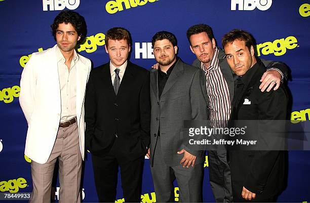 Adrian Grenier, Kevin Connolly, Jerry Ferrara, Kevin Dillon and Jeremy Piven, cast of "Entourage"