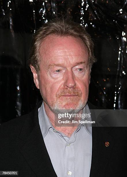 Director Ridley Scott arrives at "American Gangster" premiere at the Apollo Theater on October 19, 2007 in New York City, New York.