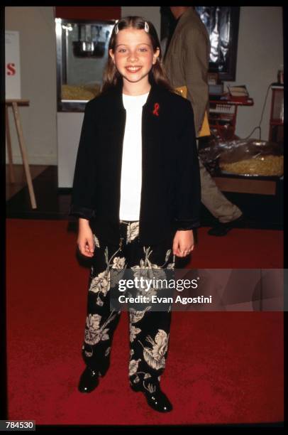 Actress Michelle Trachtenberg stands at the premiere of "Harriet the Spy" July 9, 1996 in New York City. The film is based on the best-selling young...